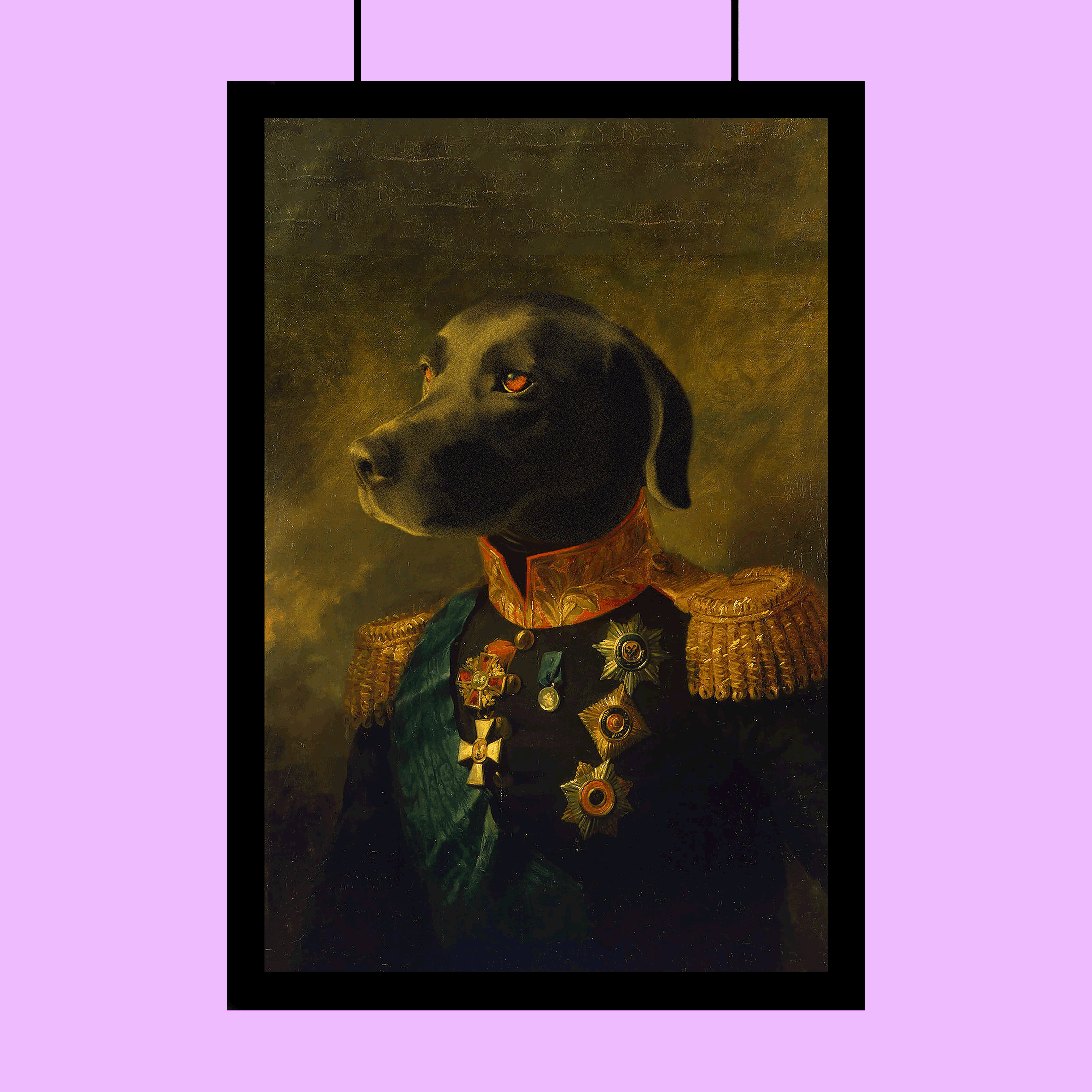 The Colonel Pet- Custom Pet Portrait